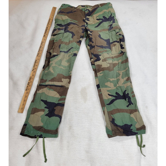 Military Pants Mens Sz M US Army Woodland Camo Liner Cold Y2k Gorpcore Grunge - Picture 3 of 15